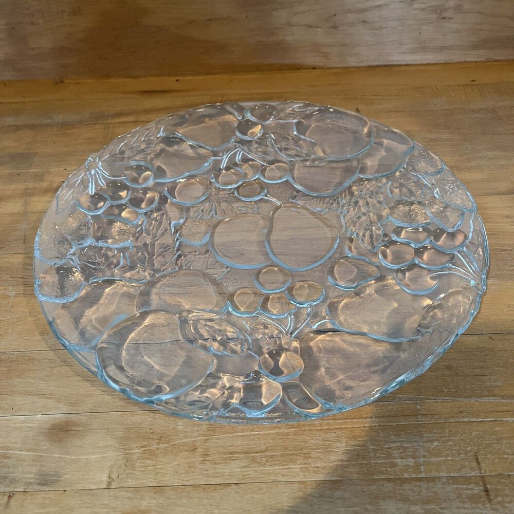 Essentials Toscany Country Harvest 13" Glass Platter 100031D Open Box Holidays